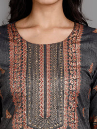 Thumbnail for Kalini Ethnic Motifs Printed Straight Kurta & Trousers With Dupatta - Distacart