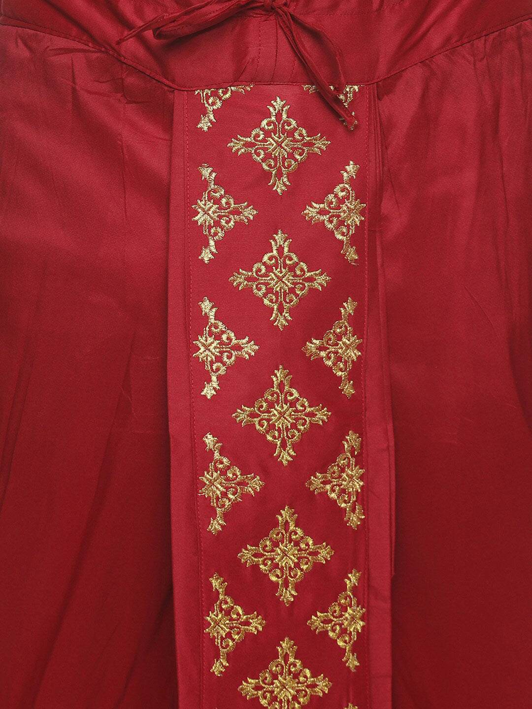 Sethukrishna Men Maroon Embroidered Dhotipants - Distacart