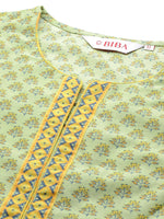 Thumbnail for Biba Pure Cotton Printed Straight Kurta with Palazzos - Distacart