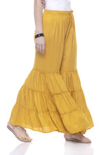Thumbnail for Mominos Fashion Reyon Cotton Mustard Palazzo - Distacart
