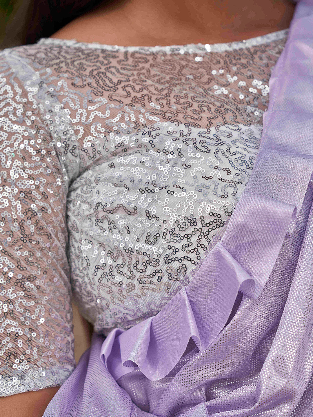 Tikhi Imli Lavender Embellished Saree - Distacart