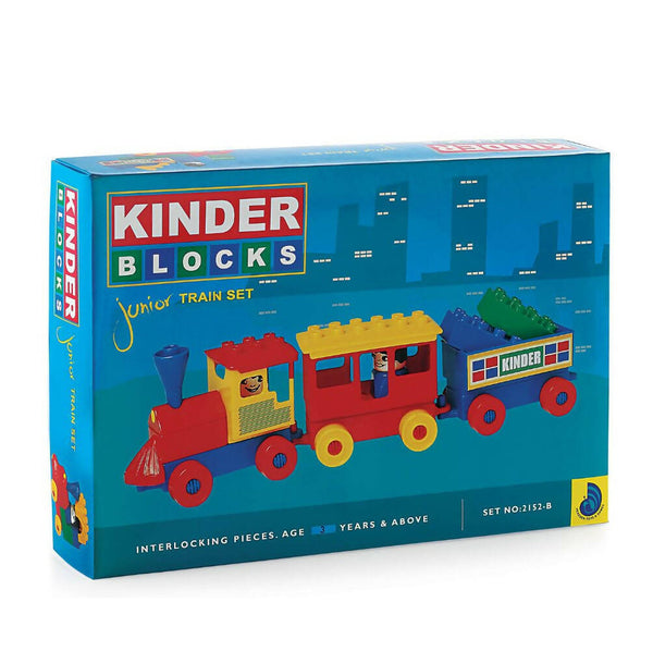 Peacock Learning & Educational Building Interlocking Blocks Set For Kids - Junior Train Set - Distacart