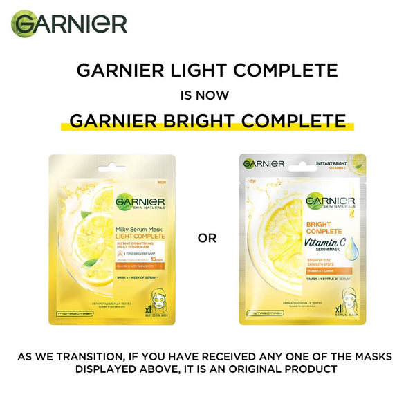 Garnier Bright Complete Vitamin C Serum Sheet Mask - Distacart