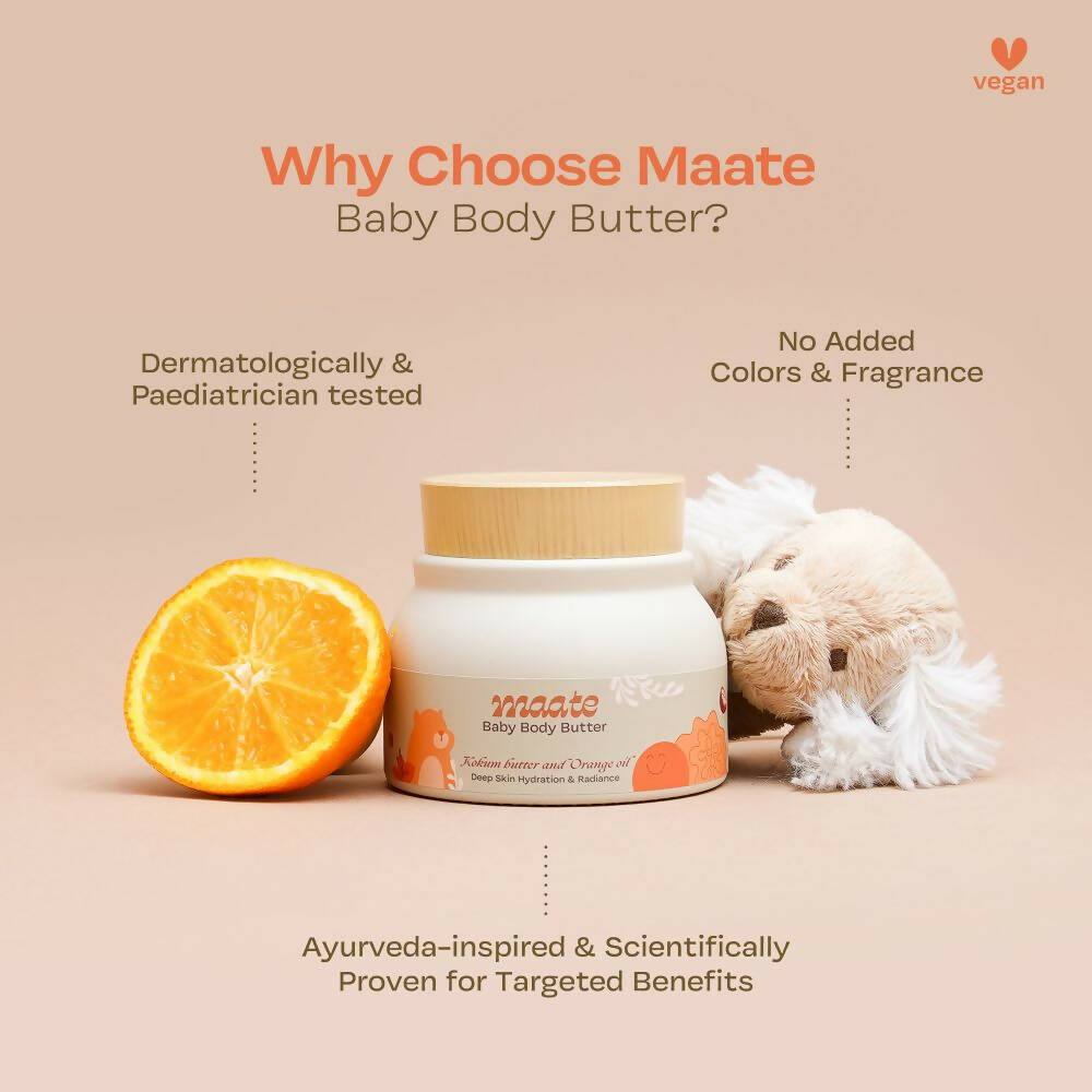 Maate Baby Body Butter Enriched with Pure Kokum Butter and Saffron Oil - Distacart