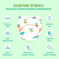 Thumbnail for Kindermum Cotton Padded Pull Up Training Pants/ Padded Underwear For Kids-Autumn Animals Set of 2 pcs - Distacart