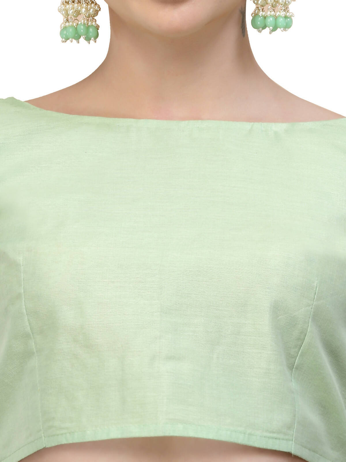 Sea Green Silk Blend Woven Design Saree With Unstitched Blouse Piece - Aloki - Distacart