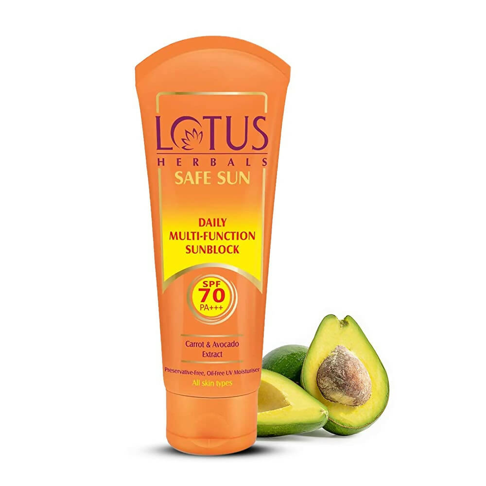 Lotus Herbals Safe Sun Daily Multi-Function Sunblock Sunscreen SPF 70 - Distacart
