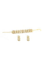 Thumbnail for Mominos Fashion Johar Kamal Gold-Plated Finish Stone Choker For Women (Golden) - Distacart