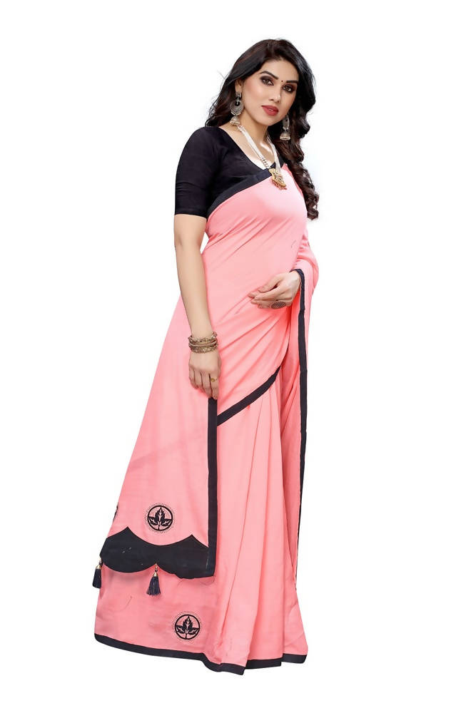 Vamika Designer Peach Dola Silk Saree
