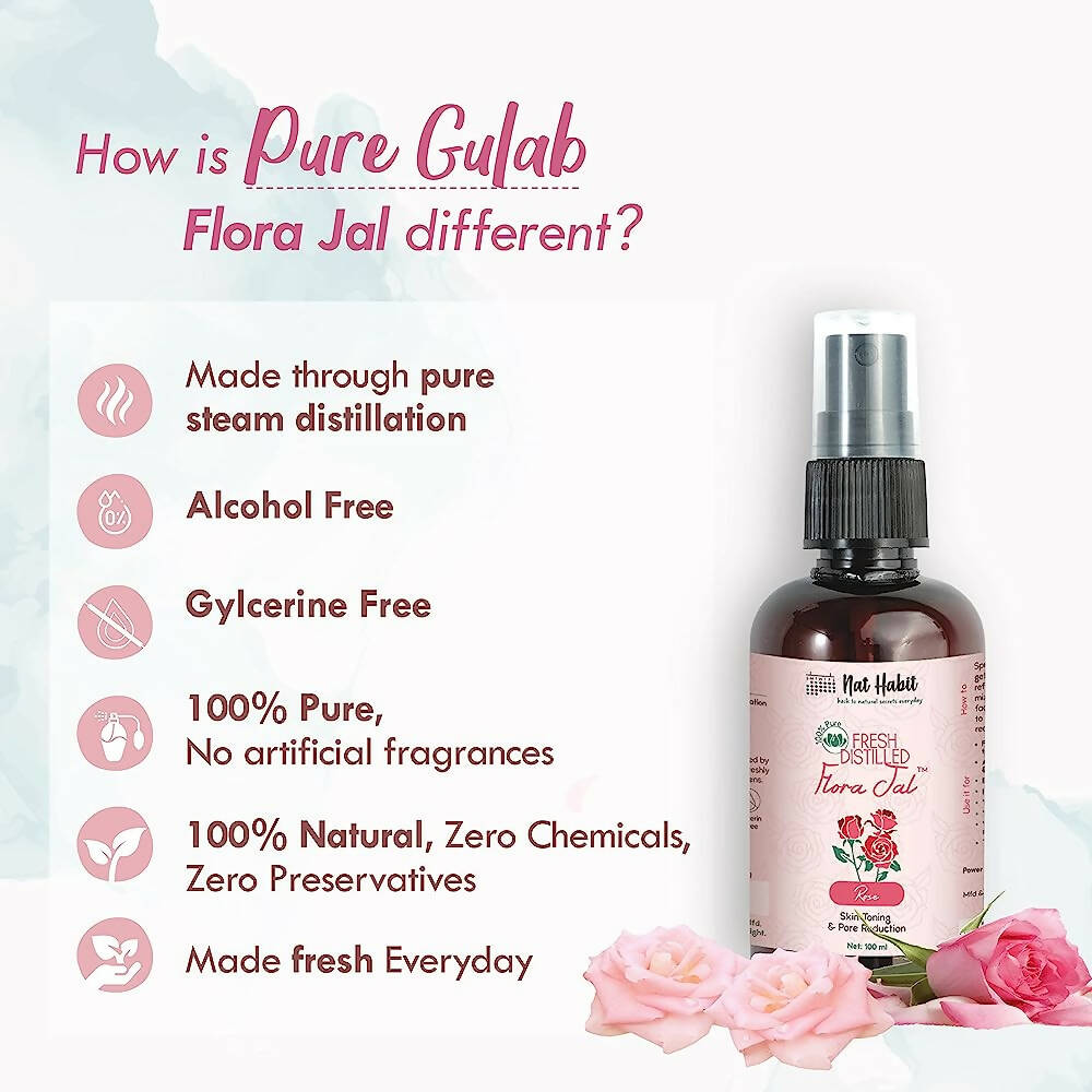 Nat Habit Fresh Distilled Rose Flora Jal - Distacart