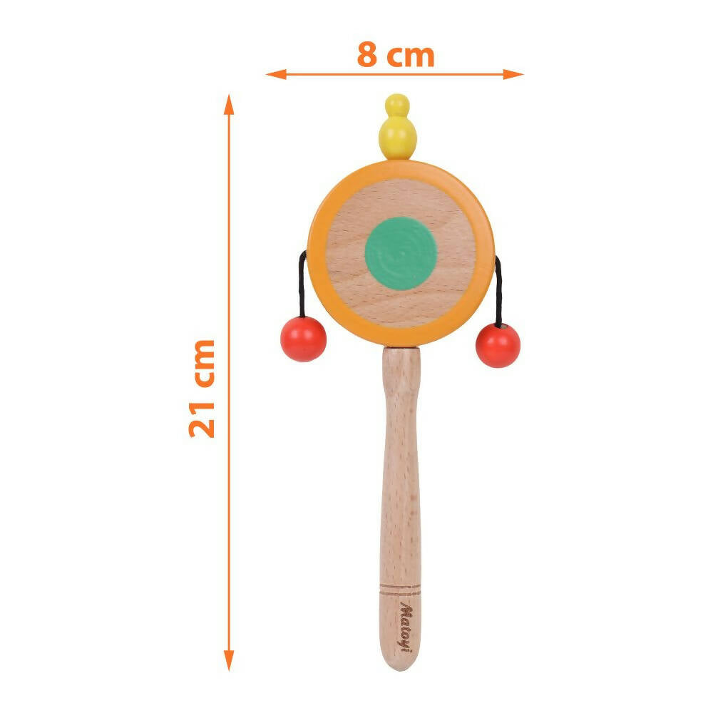 Matoyi Wooden Baby Flat Disk Rattle - Distacart