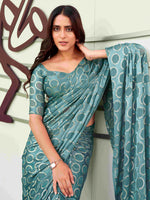 Thumbnail for Tikhi Imli Geometric Woven Design Saree - Distacart