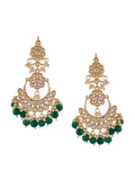Thumbnail for Shoshaa Green Contemporary Chandbalis Earrings - Distacart