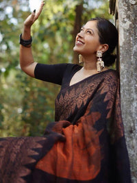Thumbnail for Mitera Woven Design Zari Saree - Distacart