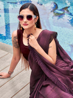 Thumbnail for Tikhi Imli Woven Design Embellished Sequinned Saree With Tassles - Distacart