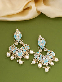 Thumbnail for Shoshaa Turquoise Blue Contemporary Drop Earrings For Women - Distacart