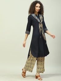 Thumbnail for Biba Ethnic Motifs Printed Kurta With Trousers & Dupatta - Distacart