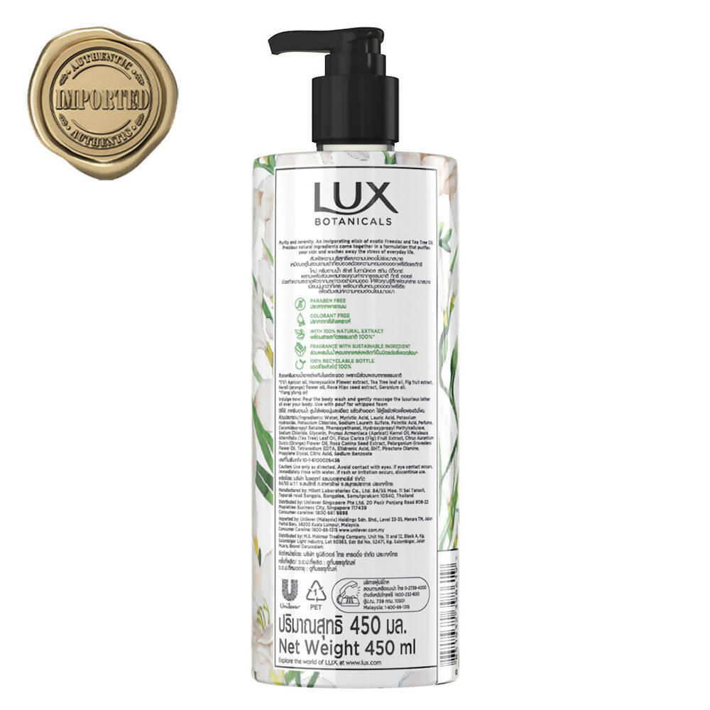 Lux Botanicals Skin Detox Body Wash with Freesia & Tea Tree Oil - Distacart