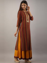 Thumbnail for Kalini Women Red Printed Kurta with Palazzos - Distacart