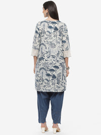 Thumbnail for Biba Women White Floral Printed Pure Cotton Kurta with Salwar - Distacart