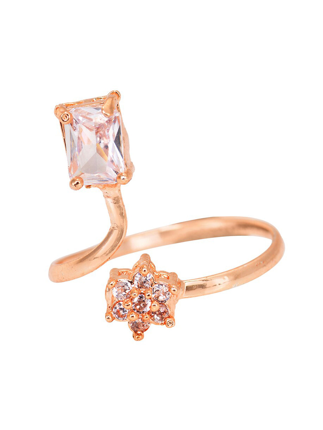 Saraf RS Jewellery Rose Gold Plated AD Studded Designer Jewellery Set - Distacart