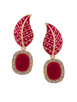 Thumbnail for Shoshaa Set of 2 Gold-Plated Handcrafted Contemporary Drop Earrings - Distacart