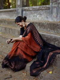 Thumbnail for Mitera Woven Design Zari Saree - Distacart