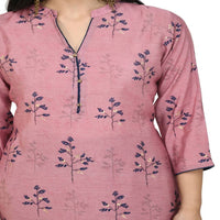 Thumbnail for Lagi Women's Pink Printed Straight Kurta & Pant (MC41B)