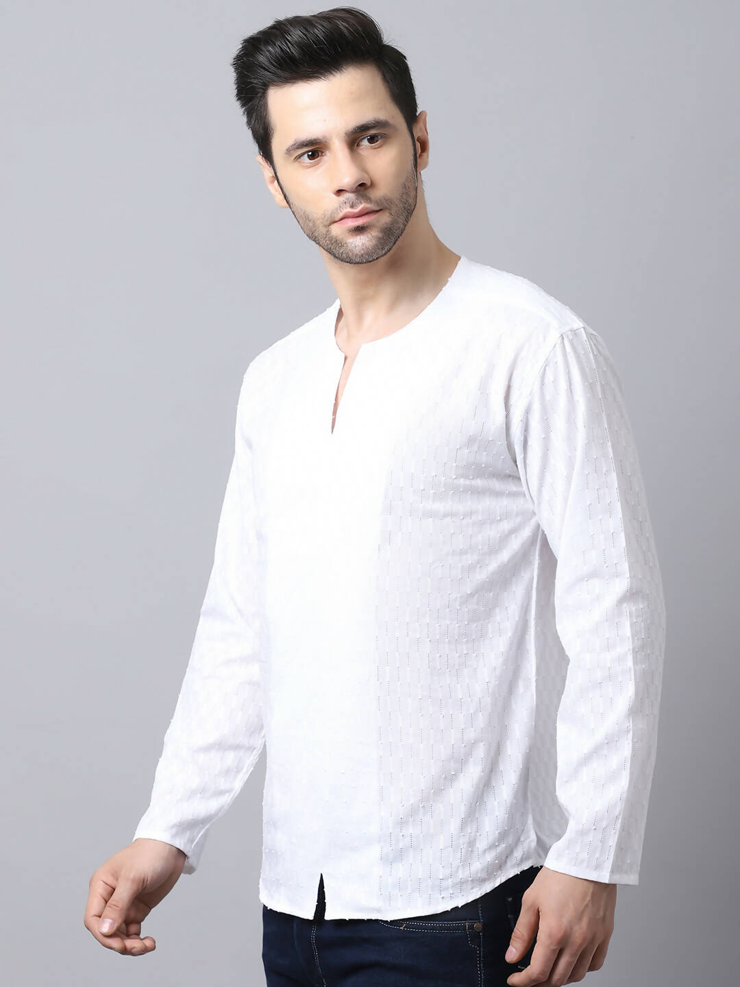 Even Apparels White Pure Cotton Embroided Kurta - Distacart