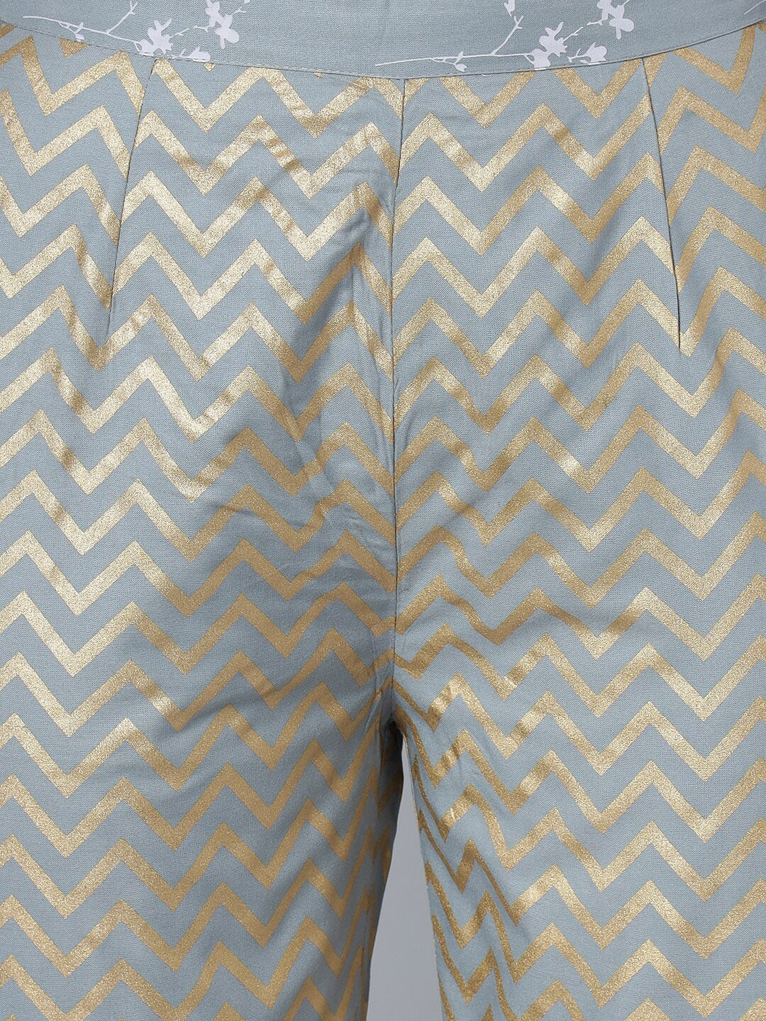 Khushal K Floral Printed Mandarin Collar Kurta with Palazzos - Distacart