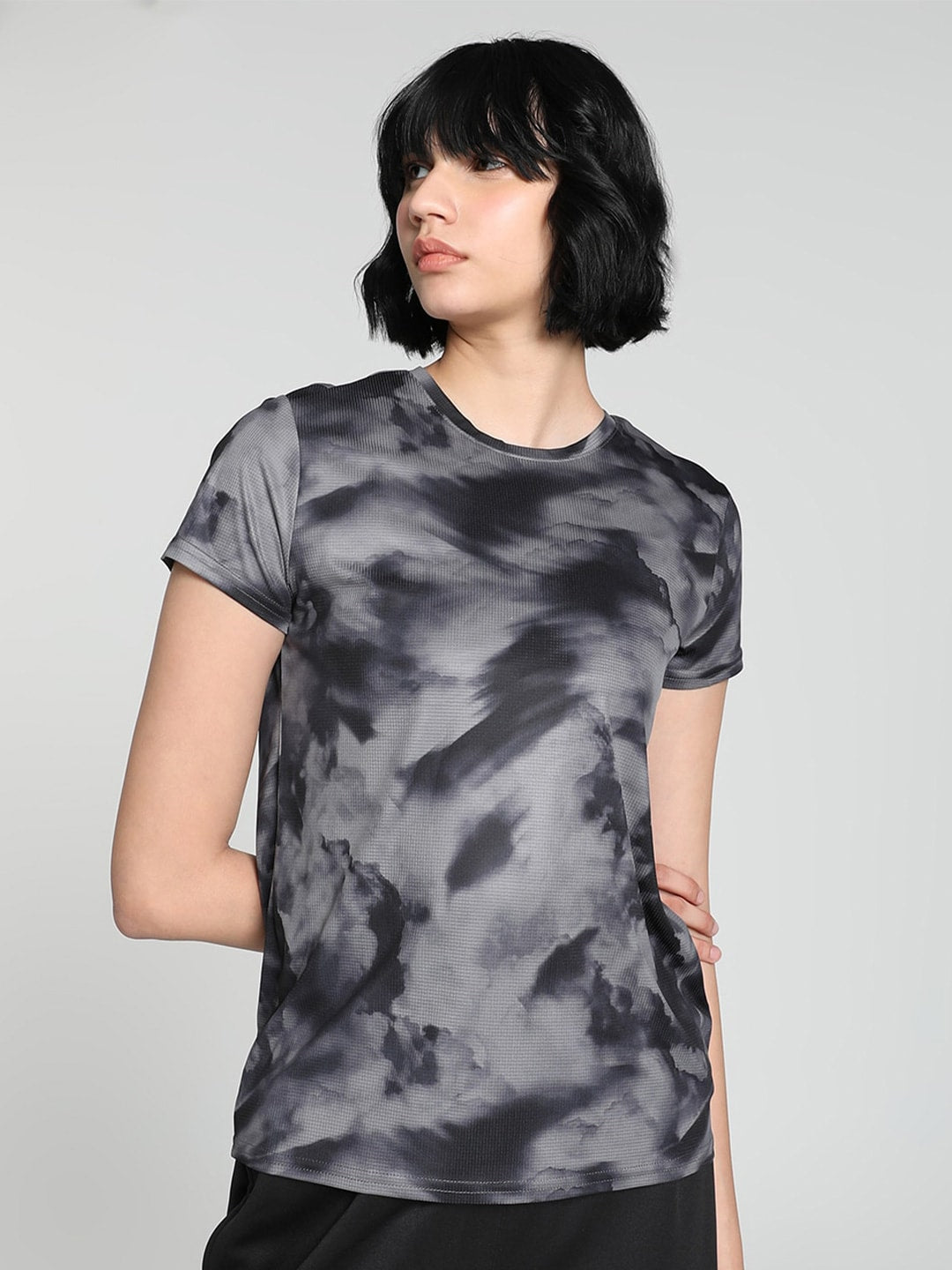 Puma RUN FAVORITE Abstract Printed Round Neck Running T-shirt - Distacart
