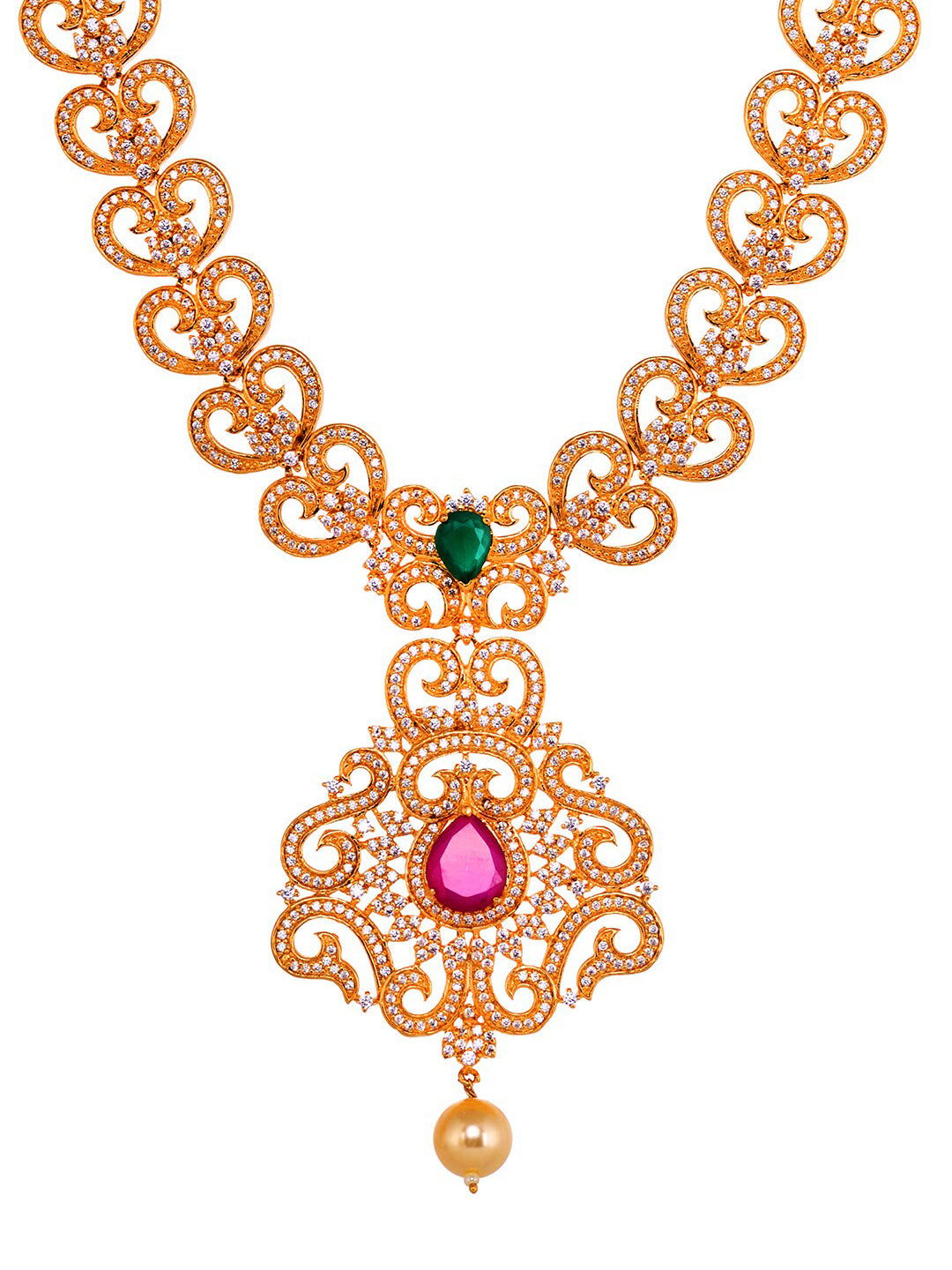 Saraf RS Jewellery Gold-Plated Multi-Colored Jewellery Set - Distacart