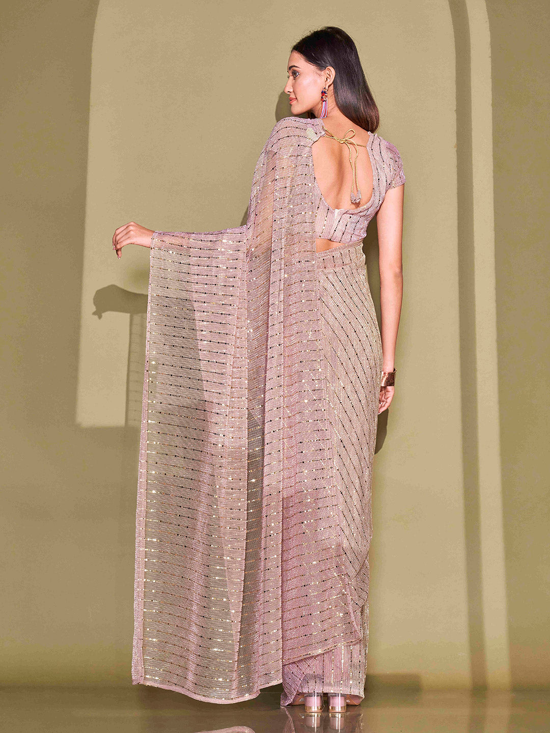 Tikhi Imli Embellished Sequinned Ready to Wear Saree - Distacart