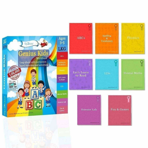 Genius Kids Worksheets for Lkg - Set of 8 Workbooks for LKG - Distacart