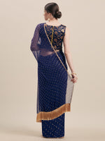 Thumbnail for Tikhi Imli Blue Embellished Saree - Distacart