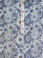 Thumbnail for Lil Drama Boys Kurta With Pyjama Set - Navy Blue - Distacart