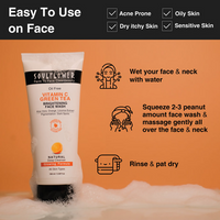 Thumbnail for Soulflower Vitamin C Green Tea Brightening Face Wash - Distacart
