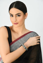 Thumbnail for Mominos Fashion Kamal Johar Oxidised Silver-Plated Handcraft Bracelet