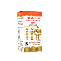 Thumbnail for Basic Ayurveda Chintamani Chaturmukh Ras (With Gold) Tablet