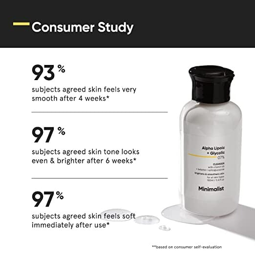Minimalist Alpha Lipoic + Glycolic 07% Face Cleanser - Distacart