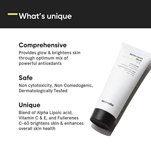 Minimalist Alpha Lipoic (ALA) 02% Face Cream - Distacart