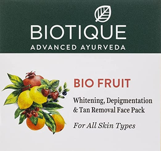 Biotique Advanced Ayurveda Fruit Brightening Depigmentation & Tan Removal Face Pack - Distacart