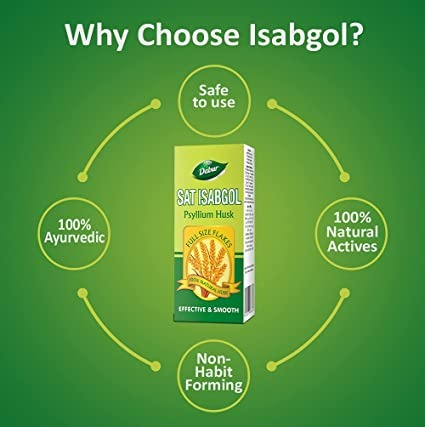 Dabur Sat Isabgol - Effective Relief from Constipation - Distacart