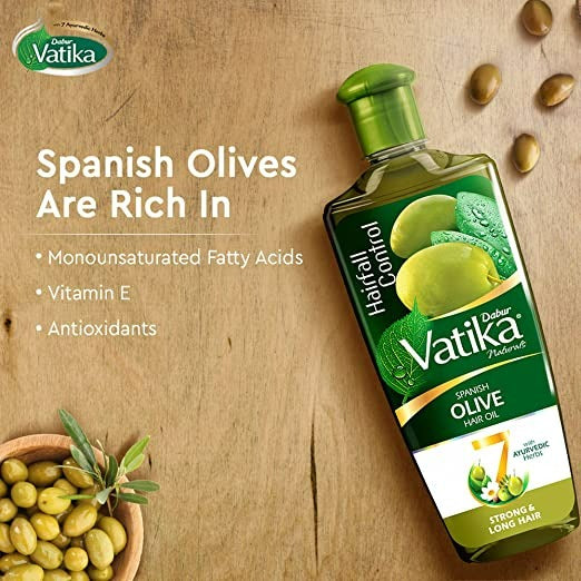 Dabur Vatika Natural Spanish Olive Hair Oil - Distacart