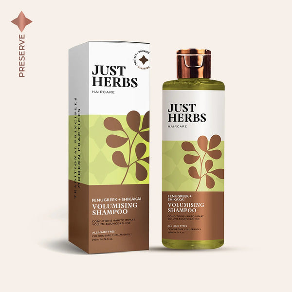 Just Herbs Lush Methi-Shikakai Shampoo - Distacart