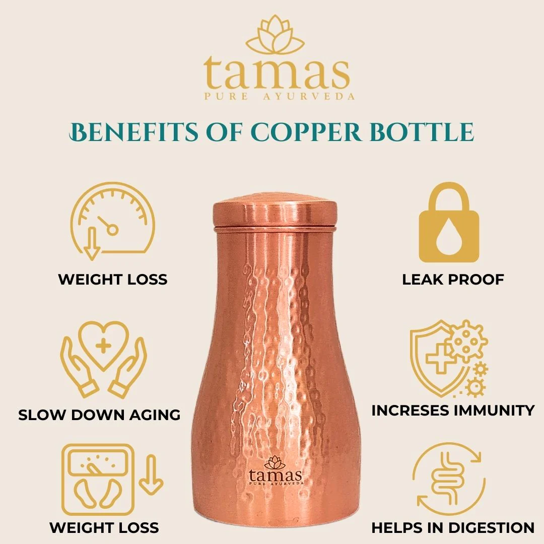 Tamas Hammered Bedroom Copper Water Jar - Distacart