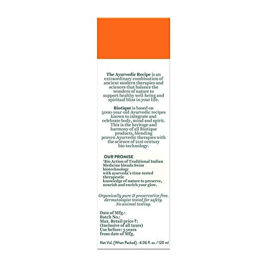 Biotique Advanced Ayurveda Bio Morning Nectar Visibly Flawless Sun Protector 30+SPF UVA/UVB Sunscreen - Distacart