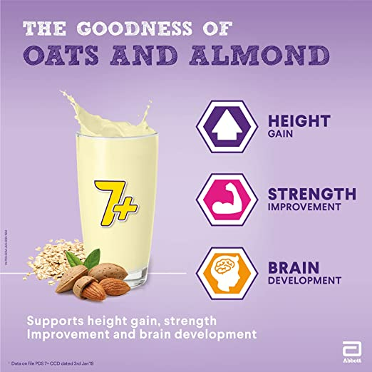 Pediasure 7 Plus Oats & Almond Nutrition Drink Powder Vanilla Flavour - Distacart
