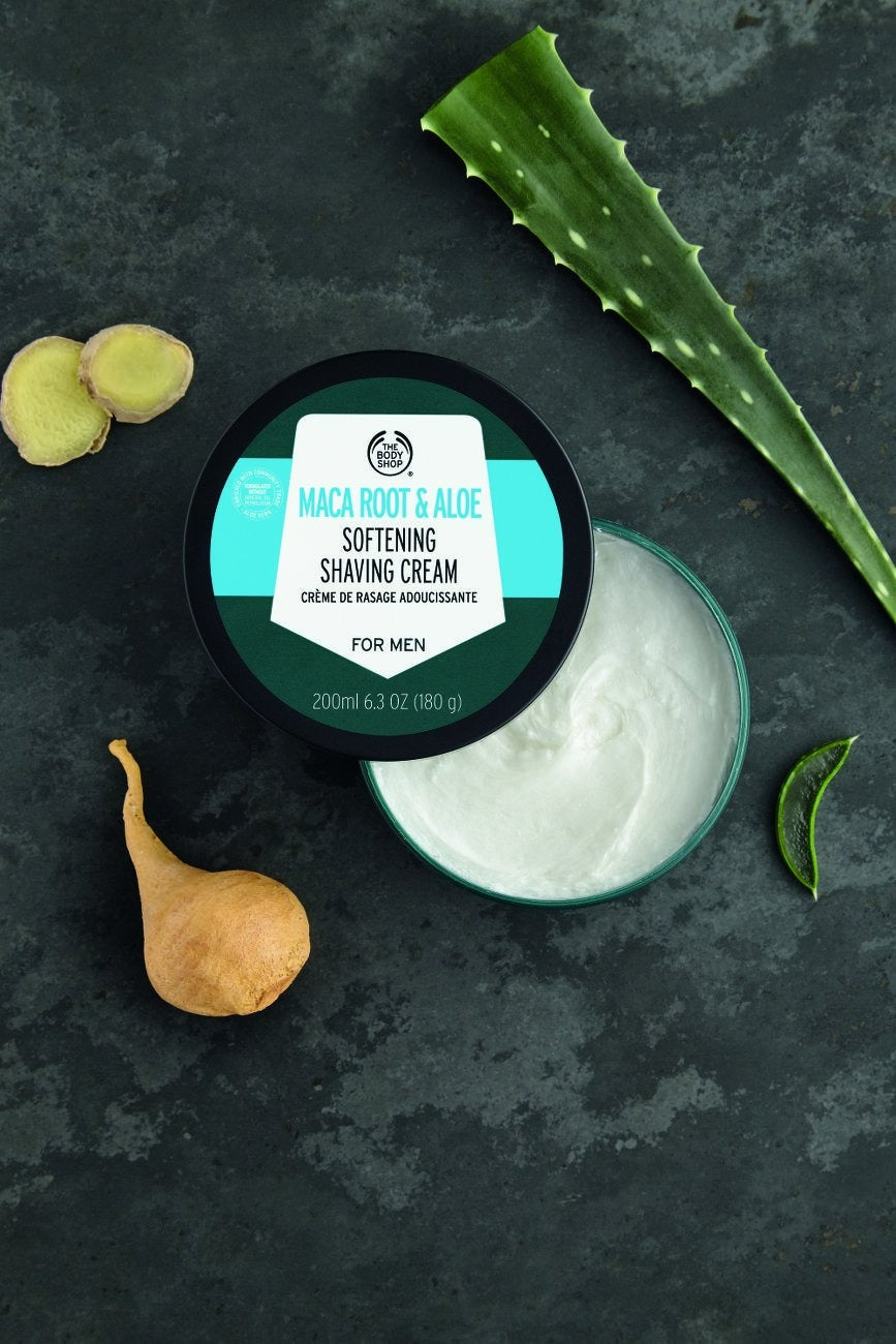 The Body Shop Maca Root & Aloe Softening Shaving Cream For Men - Distacart