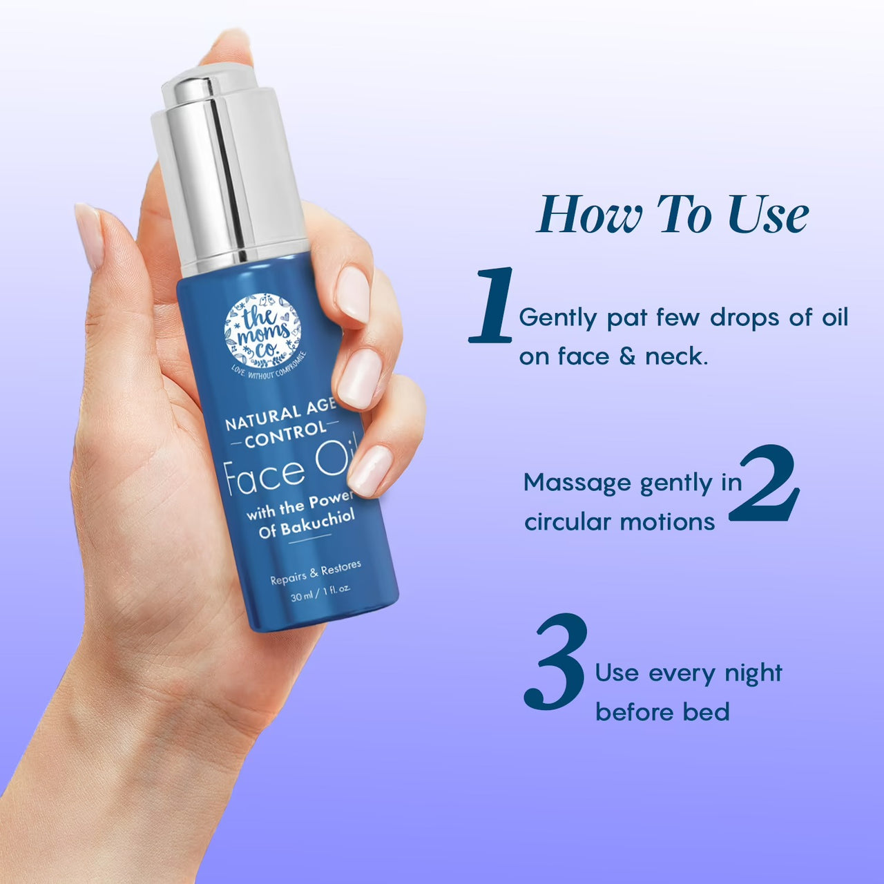 The Moms Co Natural Age Control Face Oil - Distacart